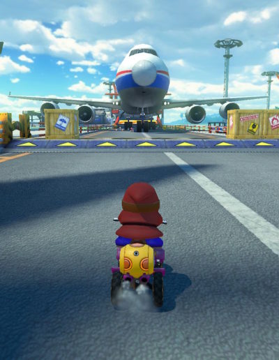 Capture d'écran de la carte Aéroport Azur sur Mario Kart 8.
