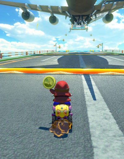 Capture d'écran de la carte Aéroport Azur sur Mario Kart 8.
