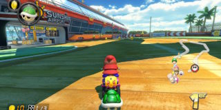 Capture d'écran de la carte Aéroport Azur sur Mario Kart 8.